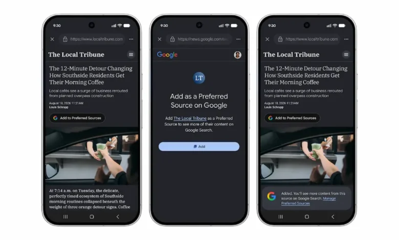 Google Tercih Edilen Kaynaklar