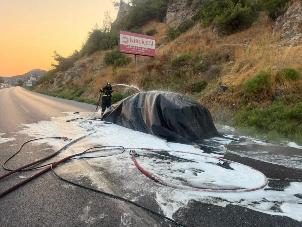 yangın elektrikli mercedes img1