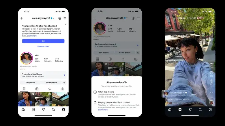 Instagram yapay zekâ etiketi