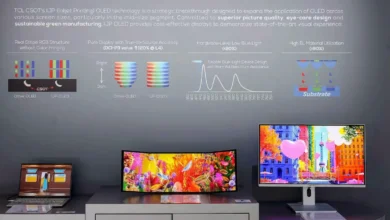 TCL katlanabilir OLED monitör