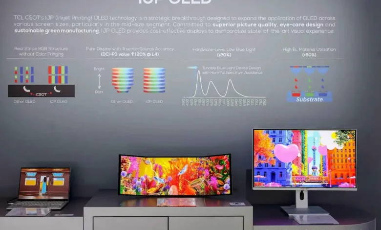 TCL katlanabilir OLED monitör