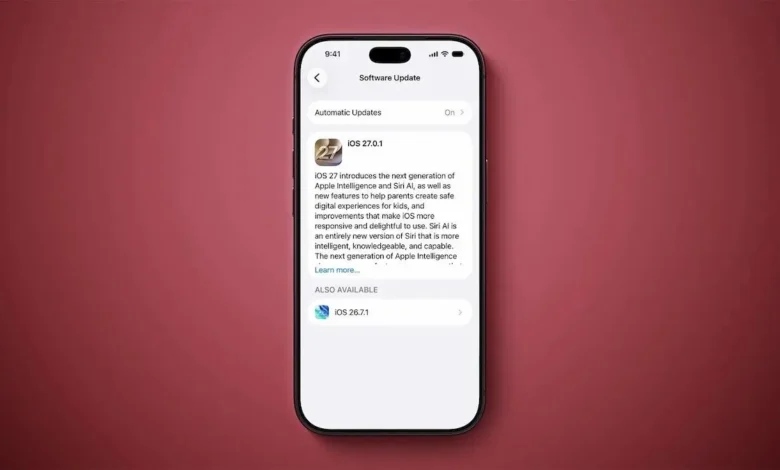iOS 27 güncellemesi