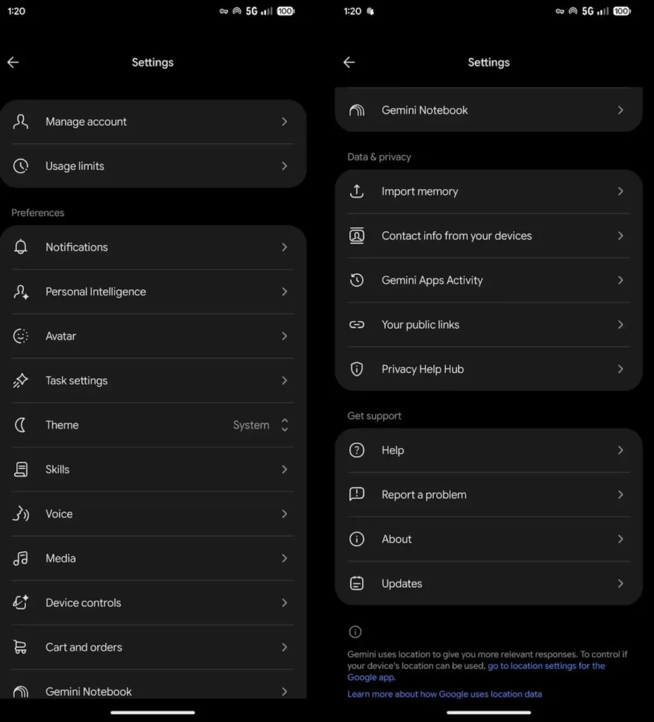Gemini Android img1